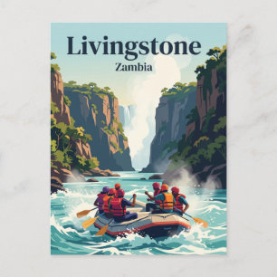 Cartão Postal Rio Zambeze Livingstone Zâmbia