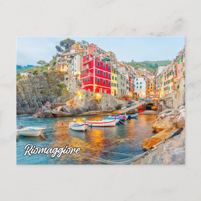 Cartão Postal Riomaggiore, Itália (Frente)