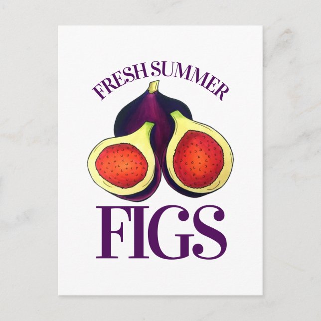 Cartão Postal Ripe Figos de Verão Fig Comida (Frente)