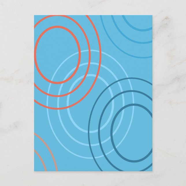 Cartão Postal Ripples Design Abstrato (Frente)
