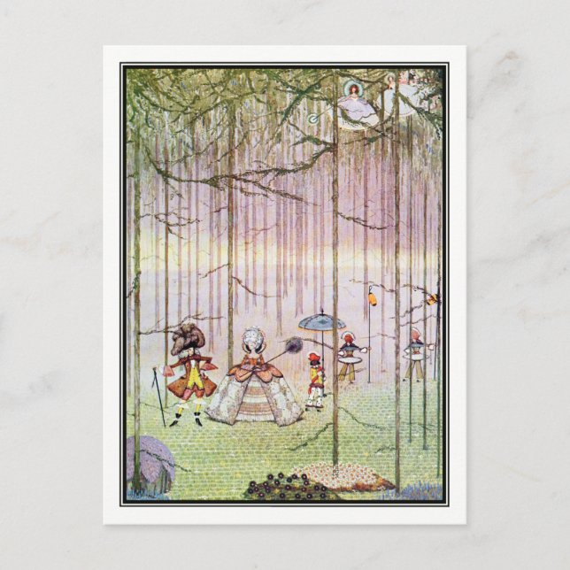 Cartão Postal Riquete com Tuft por Harry Clarke (Frente)