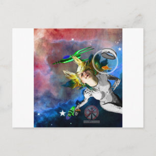 Cartão Postal Risos no espaço