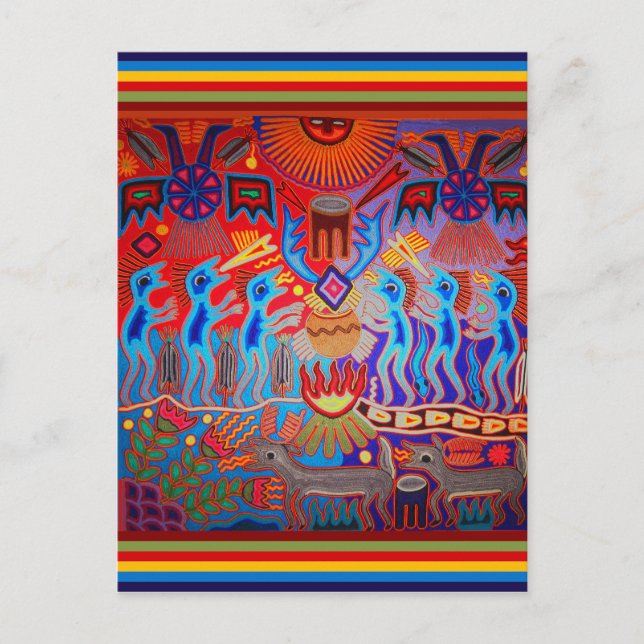 Cartão Postal Ritual de Xamã Huichol (Frente)