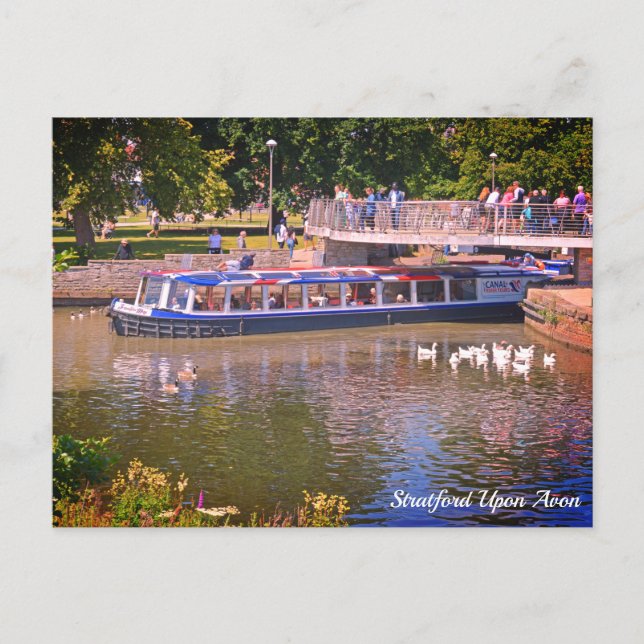 Cartão Postal River Tour Stratford Sobre Avon Postcard (Frente)