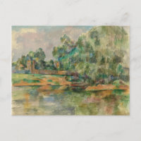 Riverbank por Paul Cezanne Postcard
