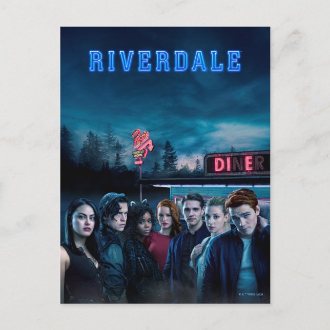 Cartão Postal Riverdale Outside Pop Diner Poster (Frente)