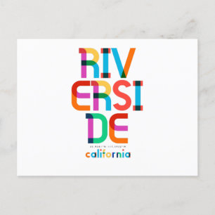 Cartão Postal Riverside California Meio século, Pop Art,