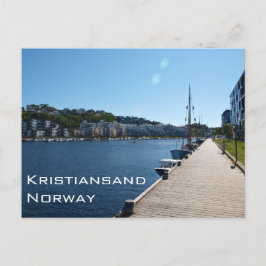 Cartão Postal Riverside View In Kristiansand, Noruega