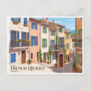 Cartão Postal Riviera Francesa Antibes França