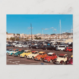 Cartão Postal Riviera Francesa em Cannes França Carro Clássico