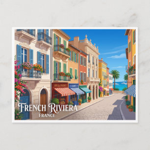 Cartão Postal Riviera Francesa Nice França
