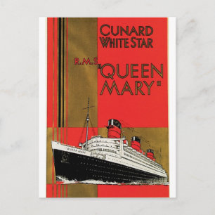 Cartão Postal RMS Queen Mary