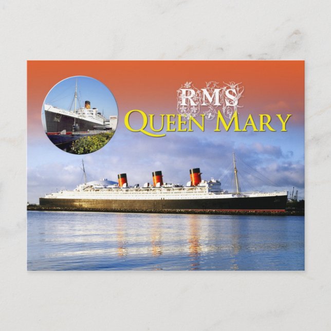 Cartão Postal RMS Queen Mary (Frente)