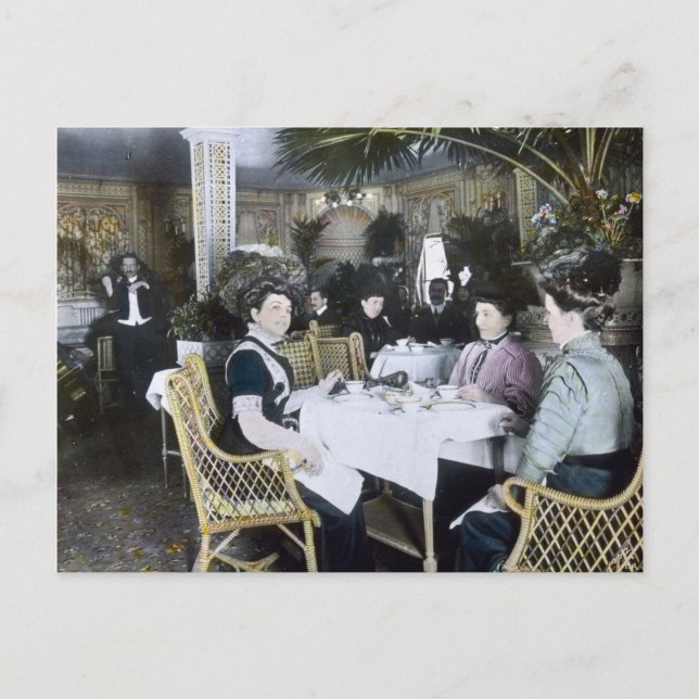 Cartão Postal RMS Titanic 1rua Passageiros Aproveitam o luxo (Frente)