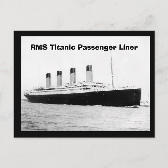 Cartão Postal RMS Titanic Passenger Liner (Frente)