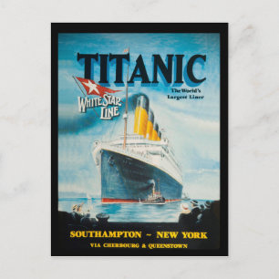 Cartão Postal RMS Titanic Viagem Ad