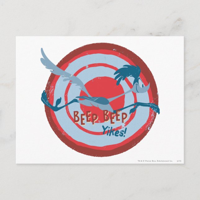 Cartão Postal ROAD RUNNER™ BEEP BEEP!™ Yikes! (Frente)