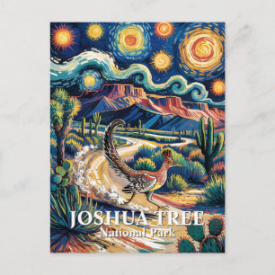 Cartão Postal Roadrunner de Joshua Tree Van Gogh Noite Personali