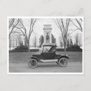 Cartão Postal Roadster Conversível Antigo