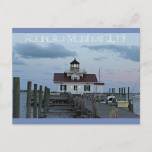 Cartão Postal Roanoke Marshes Lighthouse