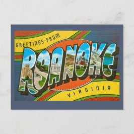 Cartão Postal Roanoke, VA Vintage