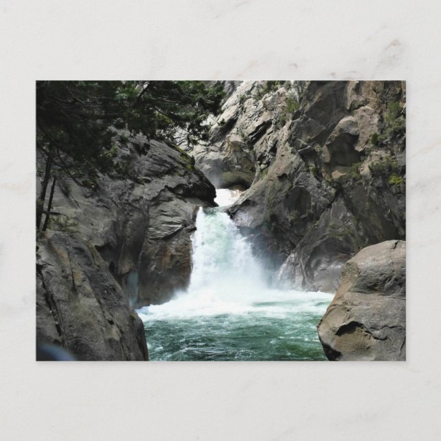 Cartão Postal Roaring River Falls, King's Canyon, CA (Frente)