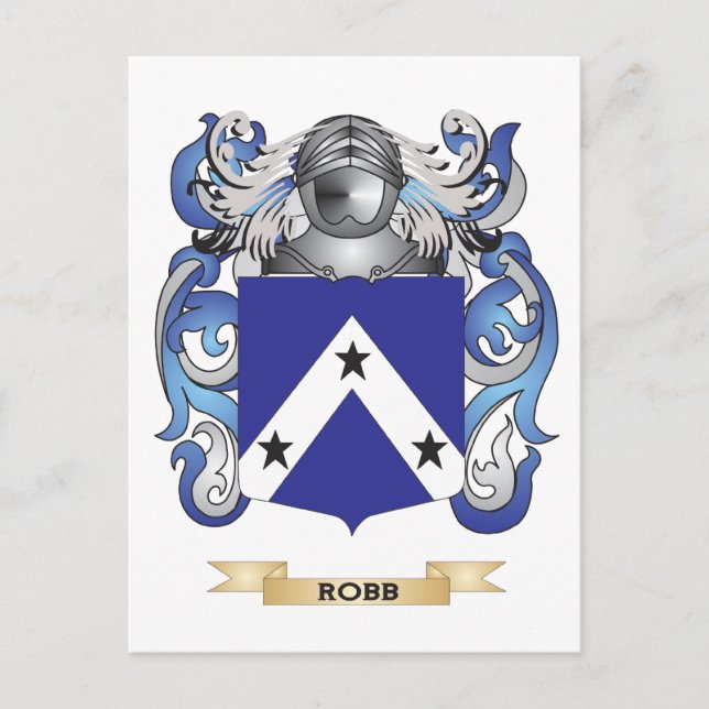Cartão Postal Robb Casaco de Braços (Crest Familiar) (Frente)