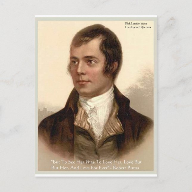 Cartão Postal Robert Burns "Conhecê-la" Presentes e Camisetas de (Frente)