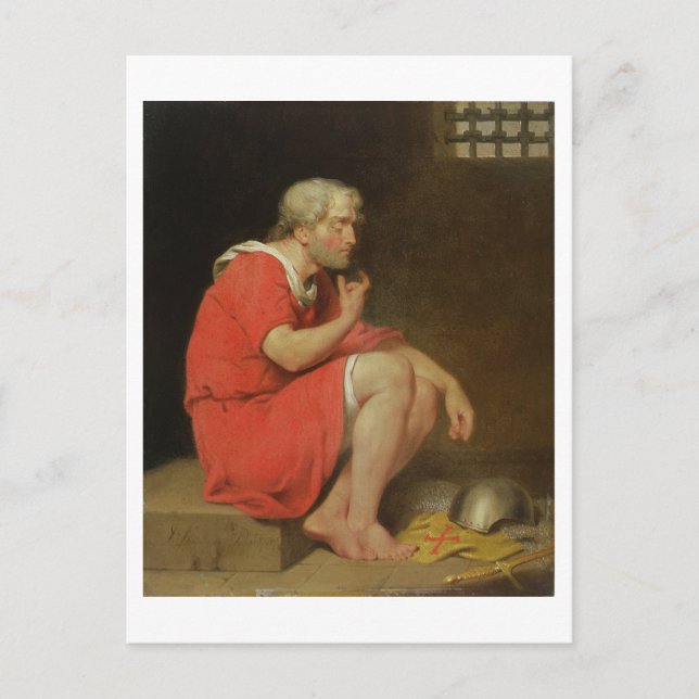 Cartão Postal Robert (c.1054-1134) Duque da Normandia na prisão, (Frente)