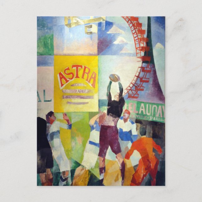 Cartão Postal Robert Delaunay Equipe De Cardiff (Frente)