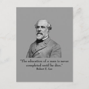 Cartão Postal Robert E Lee e citação
