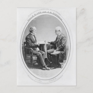Cartão Postal Robert E. Lee e Joseph E. Johnston