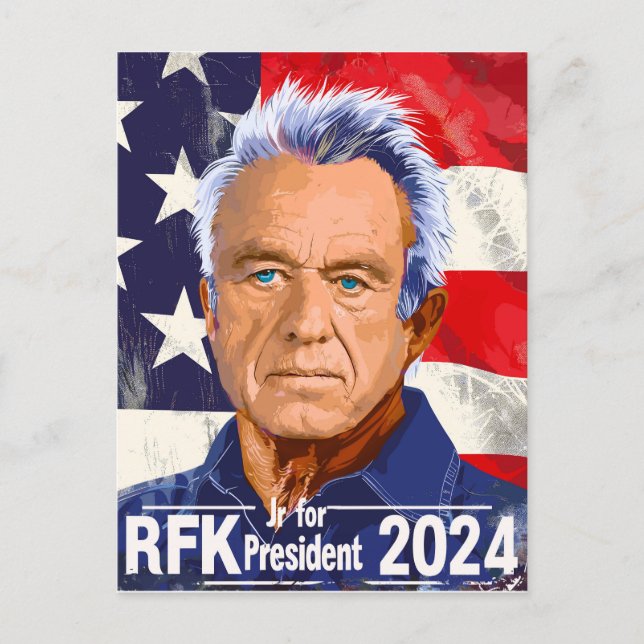 Cartão Postal Robert F Kennedy Jr. para o Presidente 2024, RFK J (Frente)