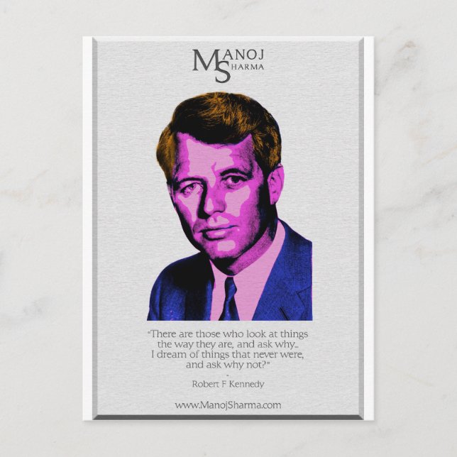 Cartão Postal Robert Kennedy - Manoj Sharma (Frente)