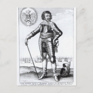 Cartão Postal Robert Rich, segundo Conde de Warwick