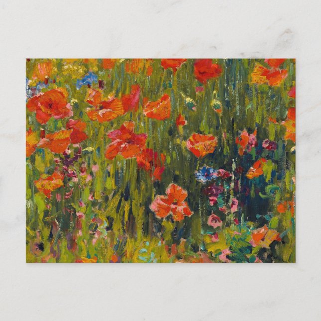 Cartão Postal Robert Vonnoh Poppies (Frente)