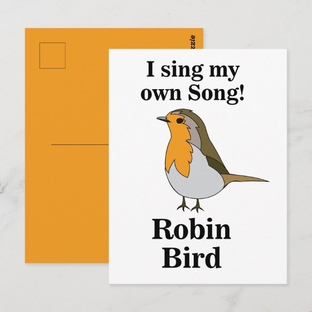 Cartão Postal Robin Bird Funny Quote (Frente/Verso)