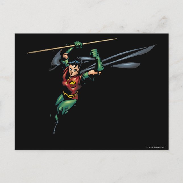 Cartão Postal Robin com Funcionarios - Leaps (Frente)