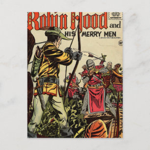 Cartão Postal Robin Hood Comic Book