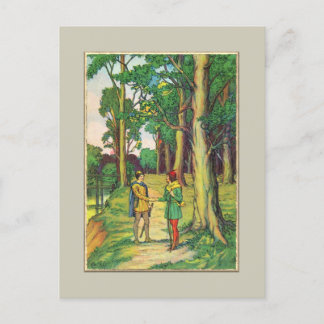 Cartão Postal Robin Hood E Little John