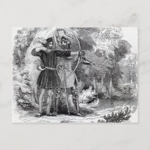 Cartão Postal Robin Hood e Little John