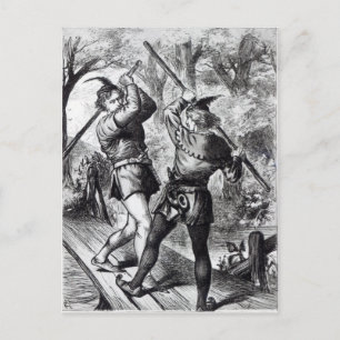 Cartão Postal Robin Hood e Little John