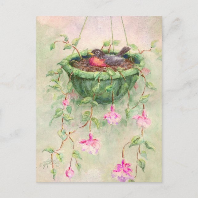 Cartão Postal ROBIN'S NEST by SHARON SHARPE (Frente)