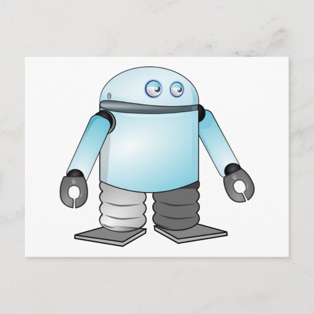 Cartão Postal Robô Cartoon (Frente)