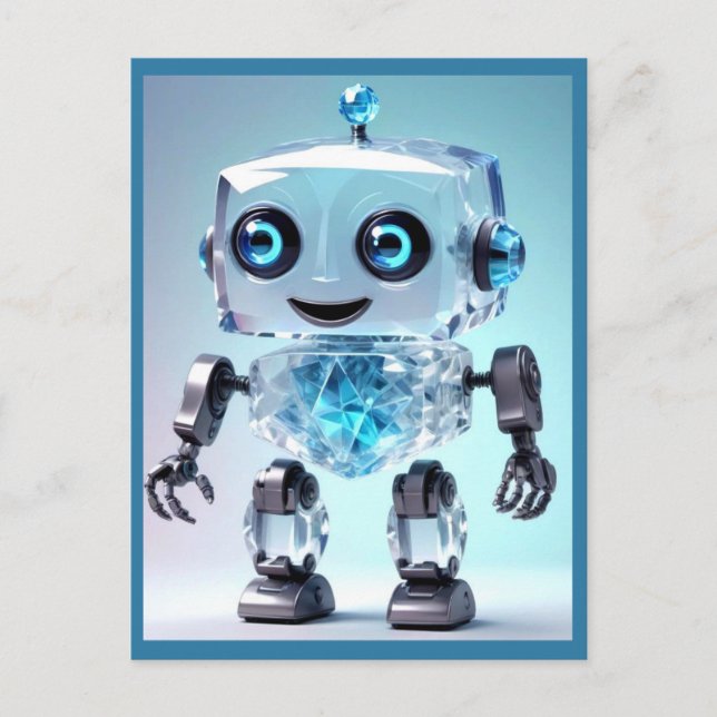 Cartão Postal Robô de Brinquedos Cute (Frente)