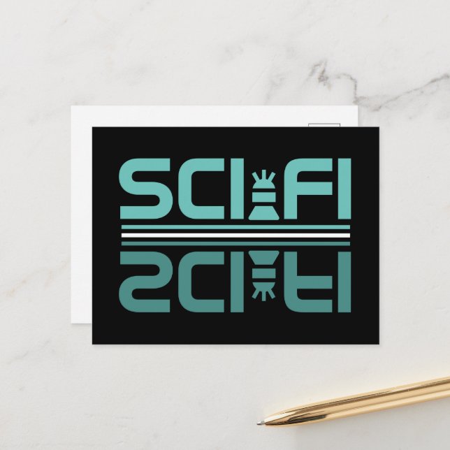 Cartão Postal Robô de Ficção Científica (Frente/Verso In Situ)