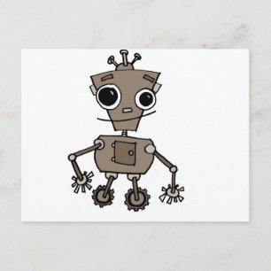 Cartão Postal Robô Feliz