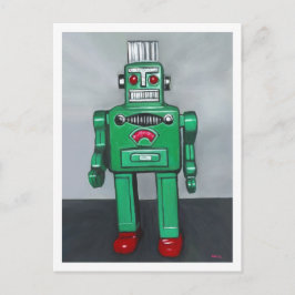 Cartão Postal Robô Verde