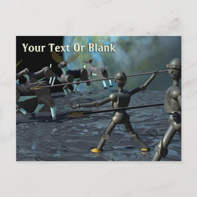 Cartão Postal Robôs da Idade do Bronze (Frente)