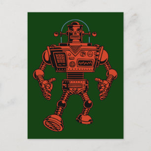 Cartão Postal Robot 313 -vermelho
